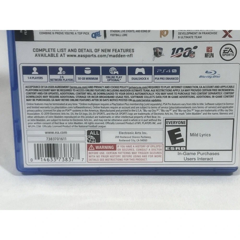 Madden NFL 20 PS4 Football Video Game EA Sports PlayStation 4‎ Tested